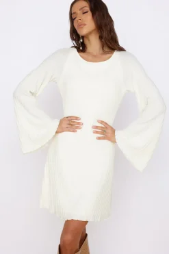 Date Night Dresses|White Dresses>Hello Molly Snowy Days Dress Cream
