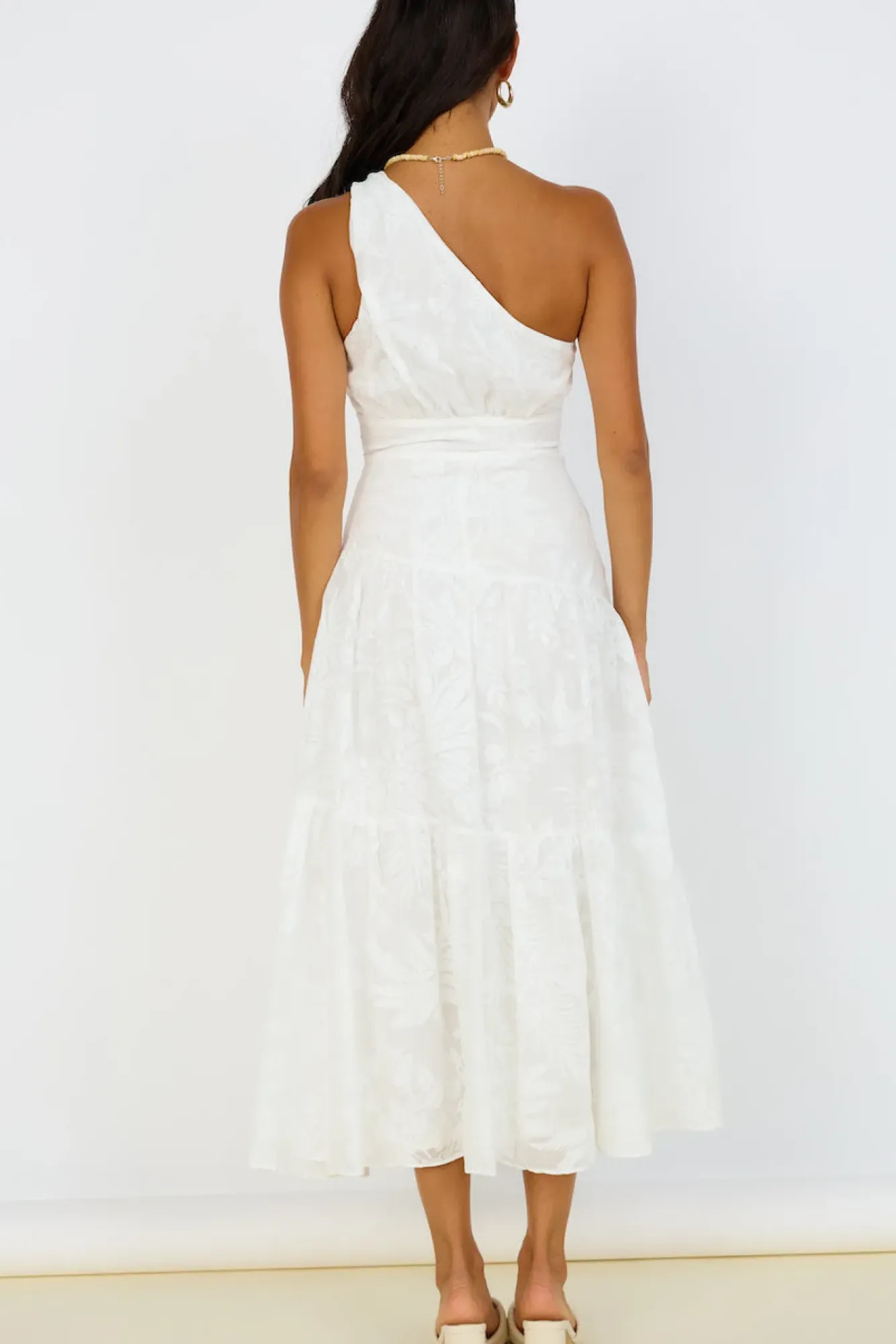 Summer Dresses|Floral Dresses>Hello Molly Snowy Mountain Maxi Dress White