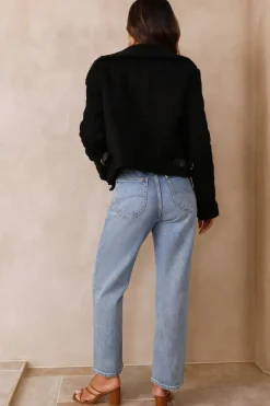 Jackets|Long Sleeve>Hello Molly Snowy Mountains Jackets Black