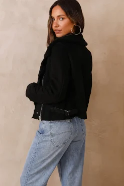Jackets|Long Sleeve>Hello Molly Snowy Mountains Jackets Black