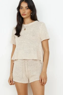 Two-Piece Shorts Set>Hello Molly Snuggle Up Set Beige