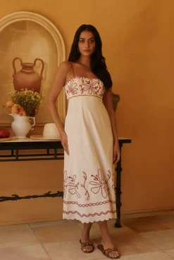 Wedding Guest Dresses|Vacation Dresses>Hello Molly Soft Horizon Maxi Dress Beige
