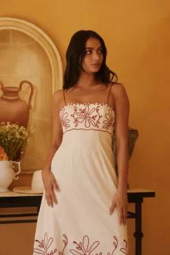 Wedding Guest Dresses|Vacation Dresses>Hello Molly Soft Horizon Maxi Dress Beige