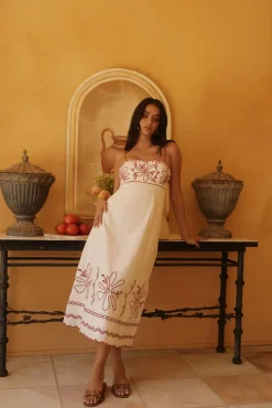 Wedding Guest Dresses|Vacation Dresses>Hello Molly Soft Horizon Maxi Dress Beige
