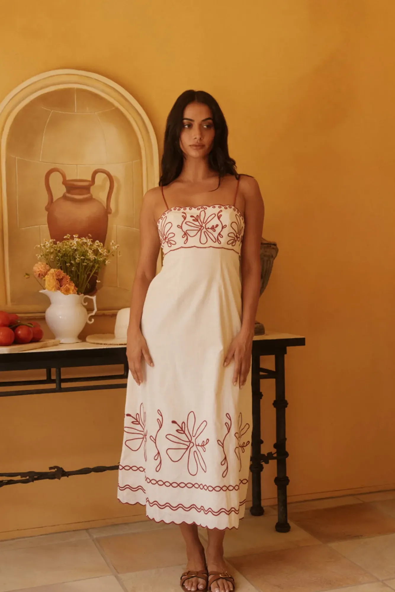 Wedding Guest Dresses|Vacation Dresses>Hello Molly Soft Horizon Maxi Dress Beige