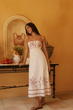 Wedding Guest Dresses|Vacation Dresses>Hello Molly Soft Horizon Maxi Dress Beige