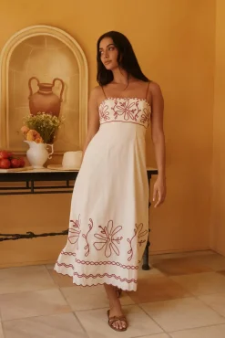 Wedding Guest Dresses|Vacation Dresses>Hello Molly Soft Horizon Maxi Dress Beige