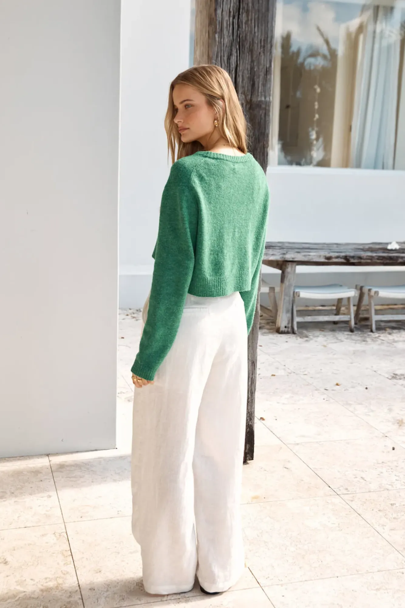 Cardigans|Long Sleeve>Hello Molly Soft Touch Wool Blend Cardigan Green