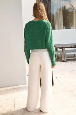 Cardigans|Long Sleeve>Hello Molly Soft Touch Wool Blend Cardigan Green