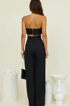 Cropped>Hello Molly Solaris Crop Top Black