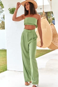 Cropped>Hello Molly Solaris Crop Top Green