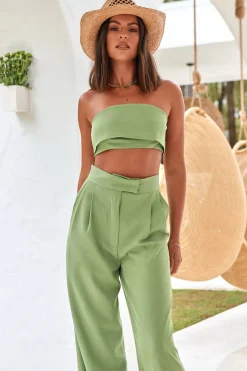 Cropped>Hello Molly Solaris Crop Top Green