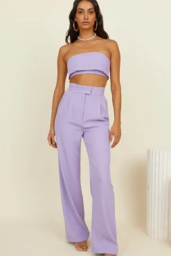 Cropped>Hello Molly Solaris Crop Top Lilac