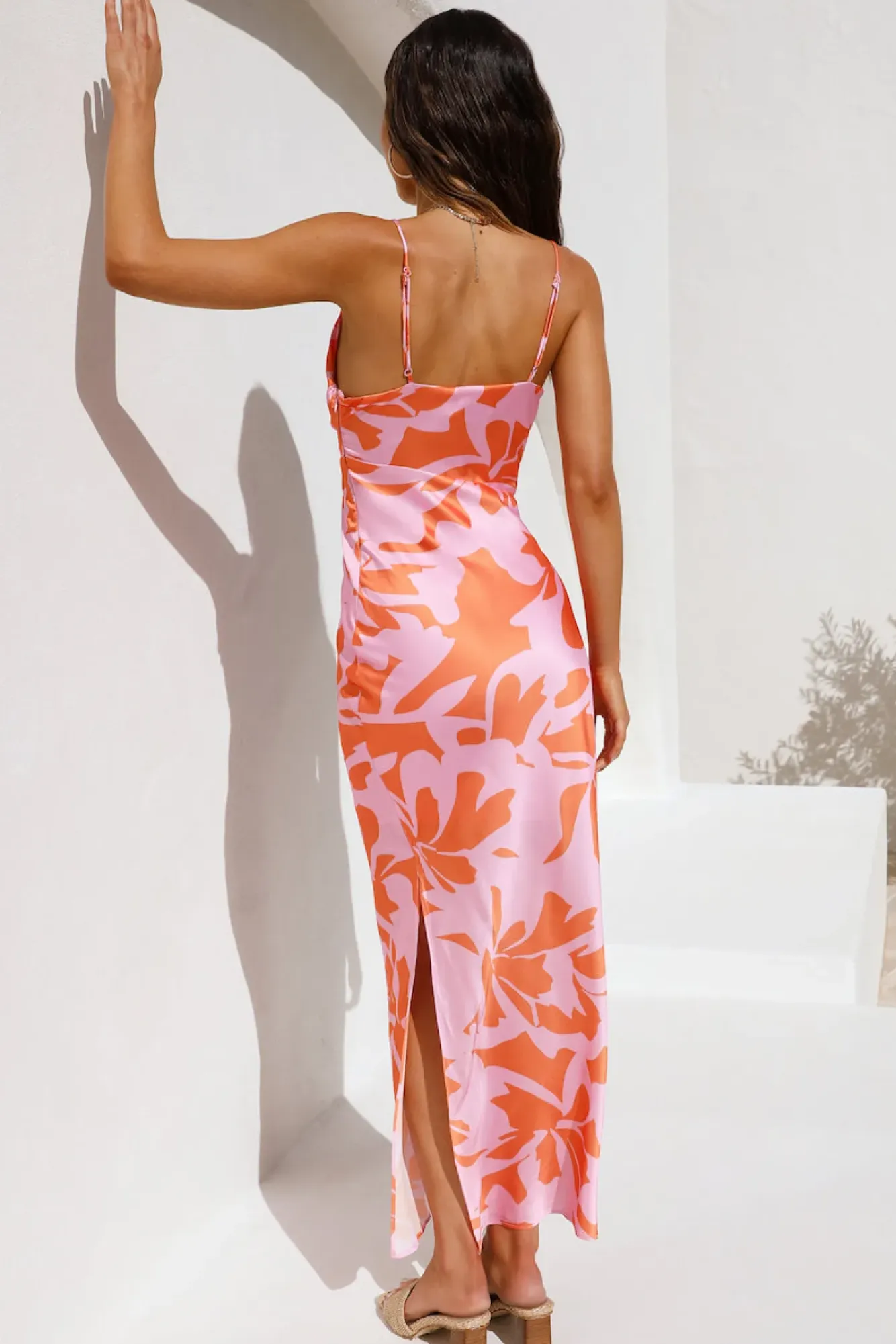 Formal Dresses|Floral Dresses>Hello Molly Solar Splendor Midi Dress Pink