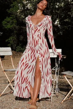 Cocktail Dresses|Vacation Dresses>Hello Molly Solo Traveller Maxi Dress Red
