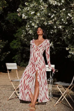 Cocktail Dresses|Vacation Dresses>Hello Molly Solo Traveller Maxi Dress Red