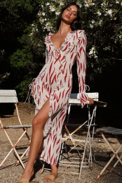 Cocktail Dresses|Vacation Dresses>Hello Molly Solo Traveller Maxi Dress Red
