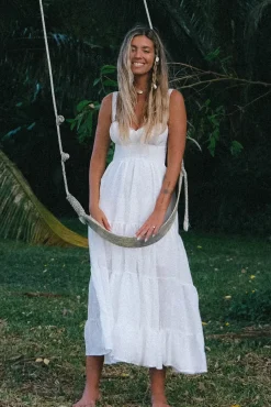 Spring Break Dresses|Bump Friendly>Hello Molly Somebody New Midi Dress White