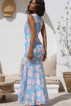 Cocktail Dresses|Summer Dresses>Hello Molly Sometime Tomorrow Maxi Dress Blue