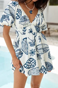 Vacation Dresses|Spring Break Dresses>Hello Molly Somewhere Coastal Mini Dress Navy