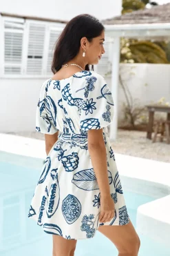 Vacation Dresses|Spring Break Dresses>Hello Molly Somewhere Coastal Mini Dress Navy