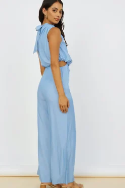 Rompers|Jumpsuits>Hello Molly Song Of My Heart Jumpsuit Blue