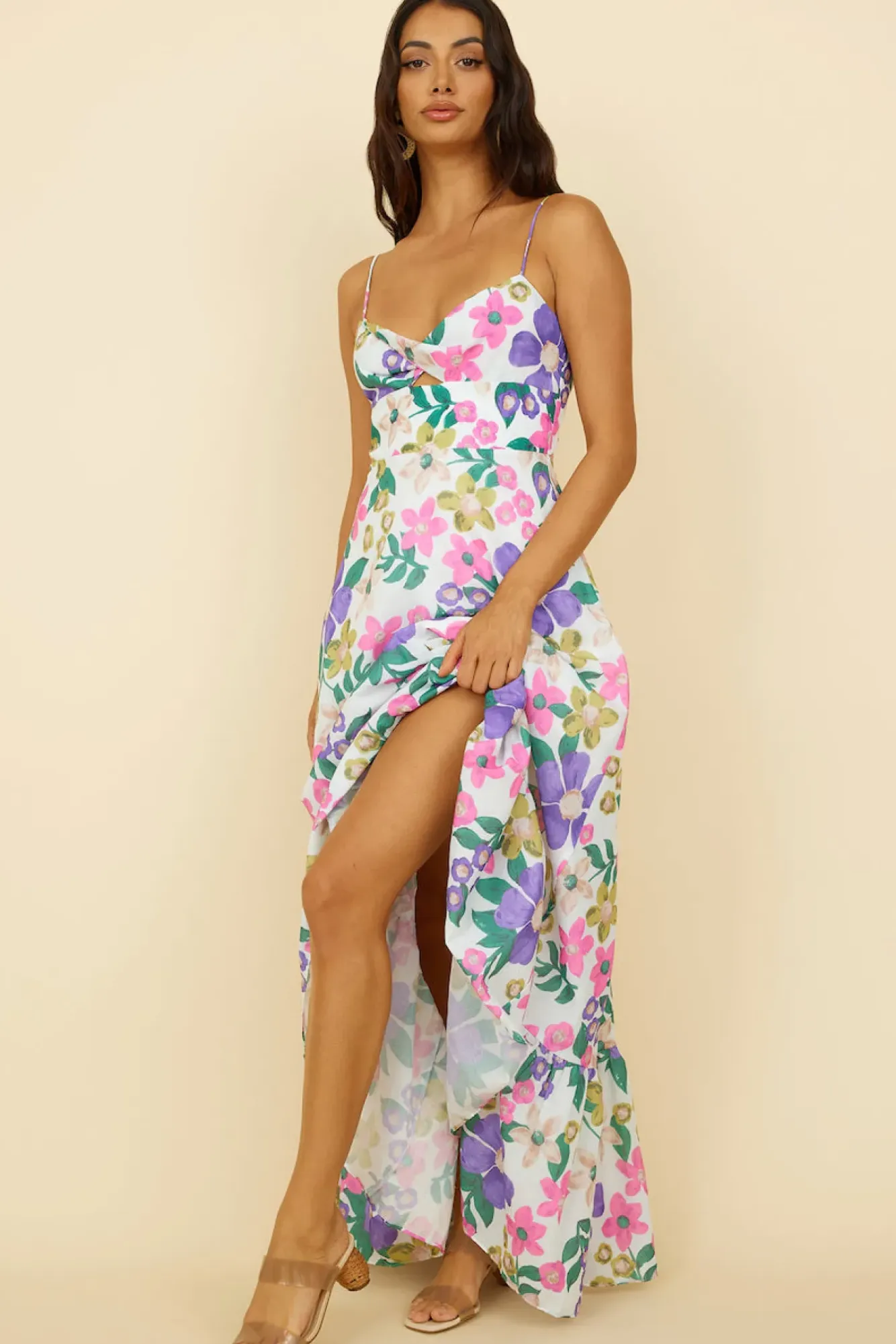 Cocktail Dresses|Vacation Dresses>Hello Molly Song Of The Sky Maxi Dress Multi