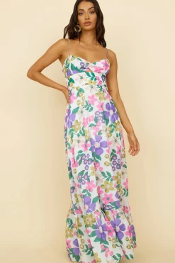 Cocktail Dresses|Vacation Dresses>Hello Molly Song Of The Sky Maxi Dress Multi