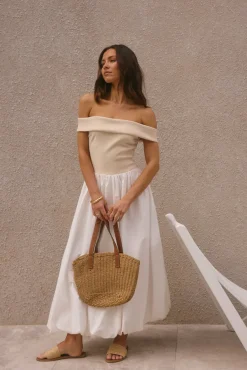Cocktail Dresses|Summer Dresses>Hello Molly Sophisticated Nights Bubble Hem Maxi Dress White