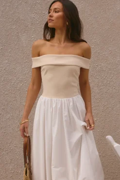 Cocktail Dresses|Summer Dresses>Hello Molly Sophisticated Nights Bubble Hem Maxi Dress White
