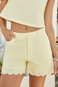 Two-Piece Shorts Set>Hello Molly Sorrento Set Lemon
