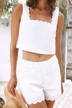 Two-Piece Shorts Set>Hello Molly Sorrento Set White