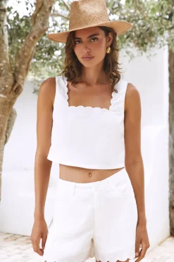 Two-Piece Shorts Set>Hello Molly Sorrento Set White