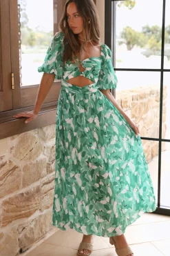 Spring Break Dresses|Casual Dresses>Hello Molly Soulmate Maxi Dress Green