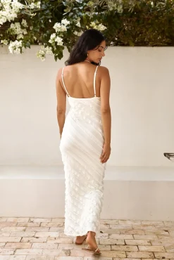 Cocktail Dresses|Brunch Dresses>Hello Molly Sound Of Angels Maxi Dress White