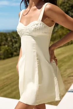 Vacation Dresses|Spring Break Dresses>Hello Molly Sound Of Seas Mini Dress Yellow