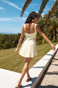 Vacation Dresses|Spring Break Dresses>Hello Molly Sound Of Seas Mini Dress Yellow