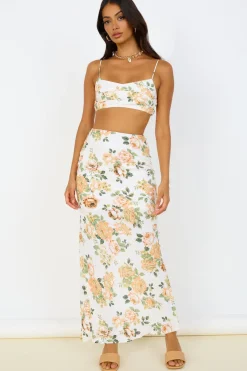 Cropped|Skirt And Top Sets>Hello Molly Speak Now Set Orange