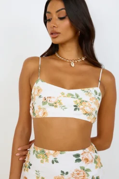 Cropped|Skirt And Top Sets>Hello Molly Speak Now Set Orange