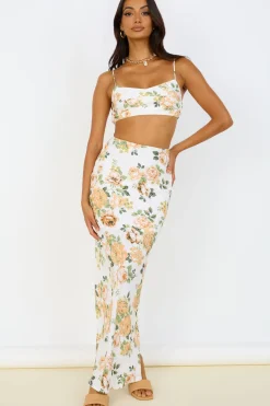 Cropped|Skirt And Top Sets>Hello Molly Speak Now Set Orange