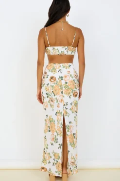 Cropped|Skirt And Top Sets>Hello Molly Speak Now Set Orange