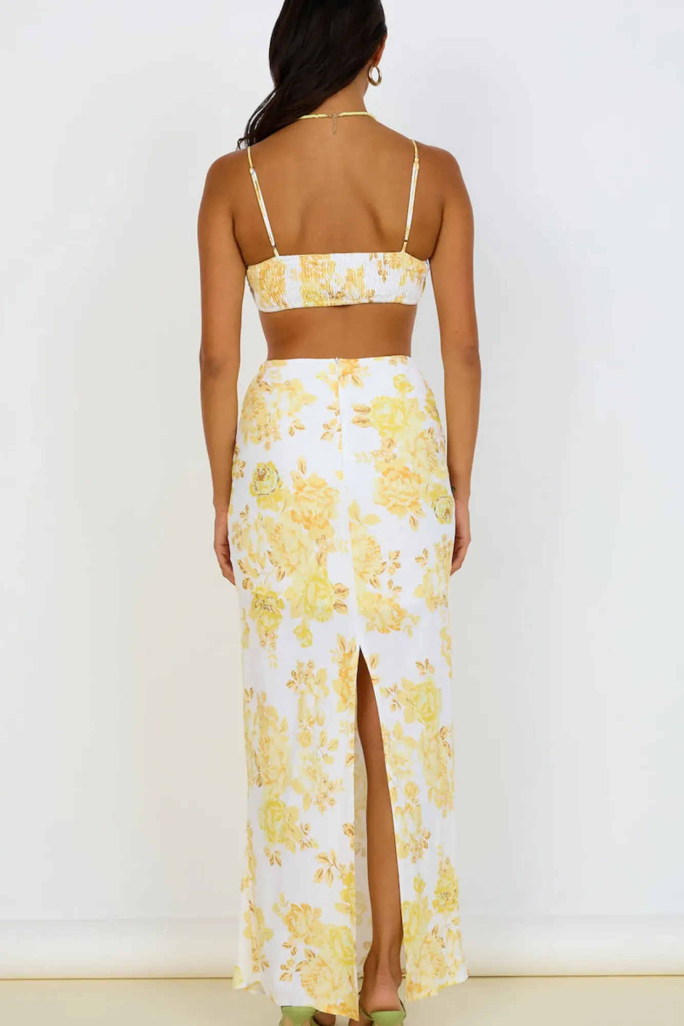 Cropped|Skirt And Top Sets>Hello Molly Speak Now Set Yellow