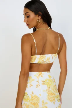 Cropped|Skirt And Top Sets>Hello Molly Speak Now Set Yellow
