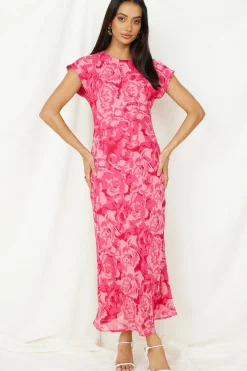 Wedding Guest Dresses|Cocktail Dresses>Hello Molly Speak Softly Maxi Dress Pink