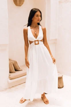 Spring Break Dresses|Brunch Dresses>Hello Molly Speak Your Word Maxi Dress White