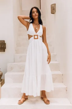 Spring Break Dresses|Brunch Dresses>Hello Molly Speak Your Word Maxi Dress White