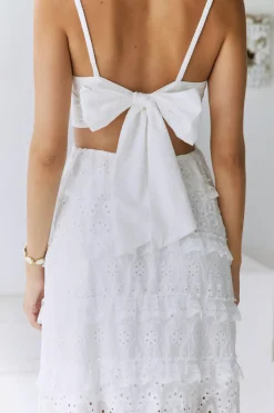 Formal Dresses|Cocktail Dresses>Hello Molly Spirit Flourish Maxi Dress White