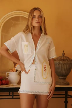 Skirt And Top Sets>Hello Molly Spring Awakening Set White