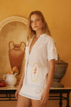 Skirt And Top Sets>Hello Molly Spring Awakening Set White