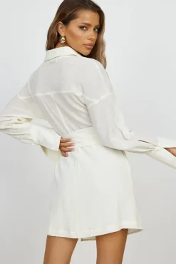 Long Sleeve Dresses|Mini Dresses>Hello Molly Springtime Blossom Dress Beige